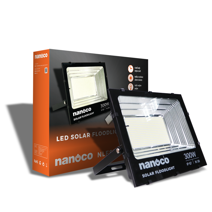  Đèn Pha LED Solar Nanoco - IP67 