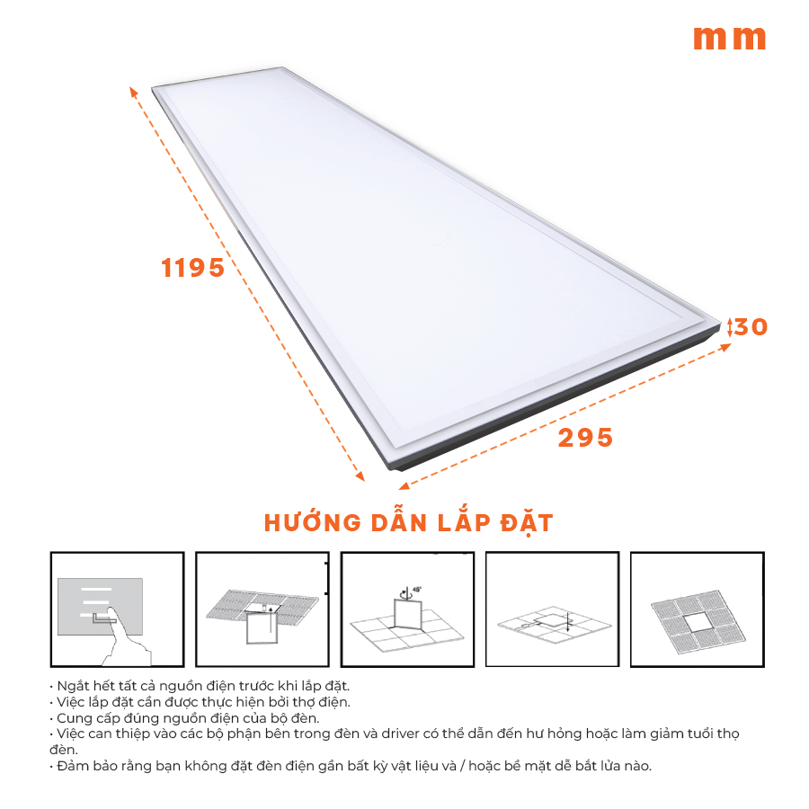  Đèn LED Backlit Panel Office 