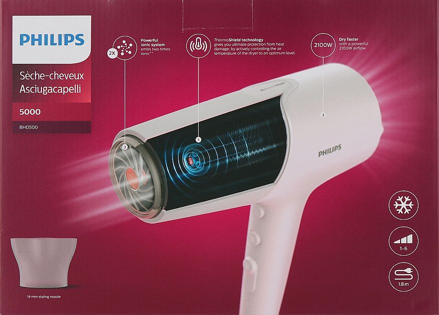 Máy sấy tóc Philips BHD500/00 chính hãng BH 24 tháng – AmoraShop ...