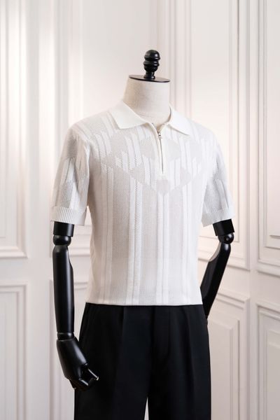 Áo mongtoghi ngắn tay be dệt lưới thoáng mát ADAM STORE - AP214