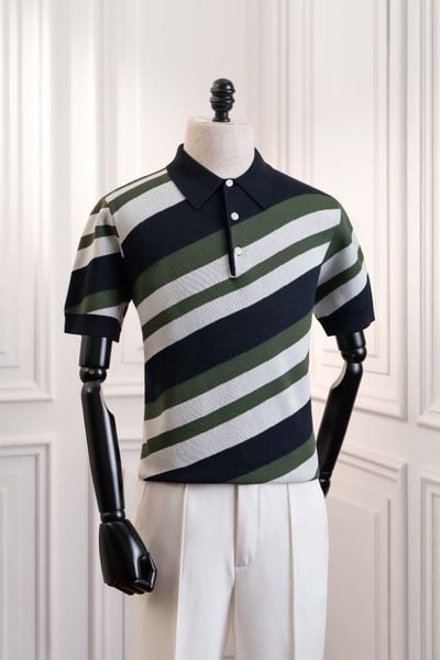 Áo mongtoghi ngắn tay họa tiết kẻ chéo ADAM STORE - AP191