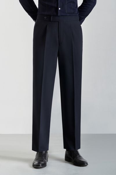 Quần âu xanh trơn kiểu cạp chun ẩn Adam Store - Q403K6