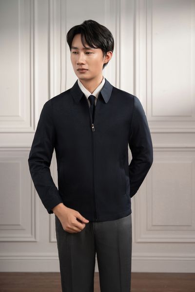 Áo khoác gió xanh trơn ADAM STORE - AK075