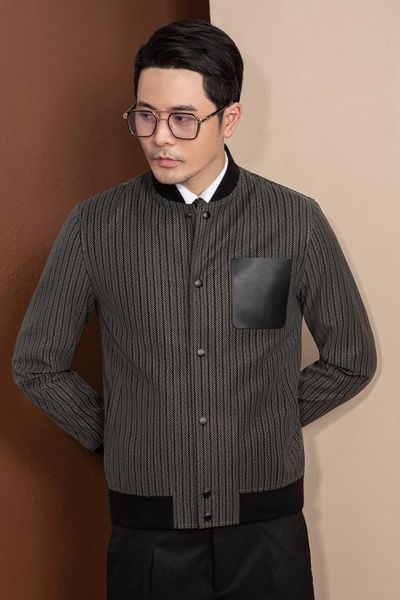 Áo Khoác Họa Tiết Stripe Túi Ngực ADAM STORE - Ak025