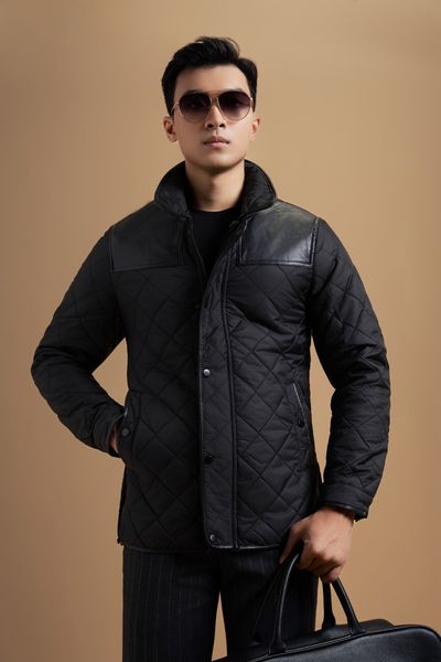 Áo Khoác Ô Trám Dáng Dài Pha Da ADAM STORE - Ak021