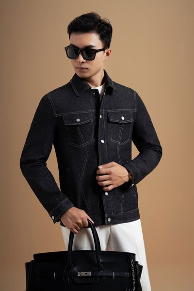 Áo Khoác Denim Viền Chỉ Trắng ADAM STORE - Ak043