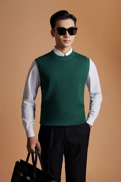 Áo len gile xanh lá Adam Store - AL052XL