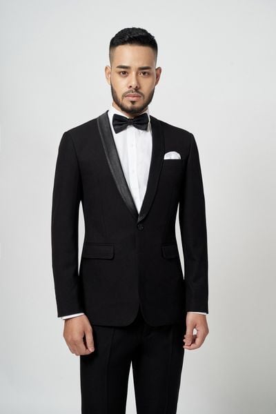 Áo Vest Đen Cổ Sam Mới