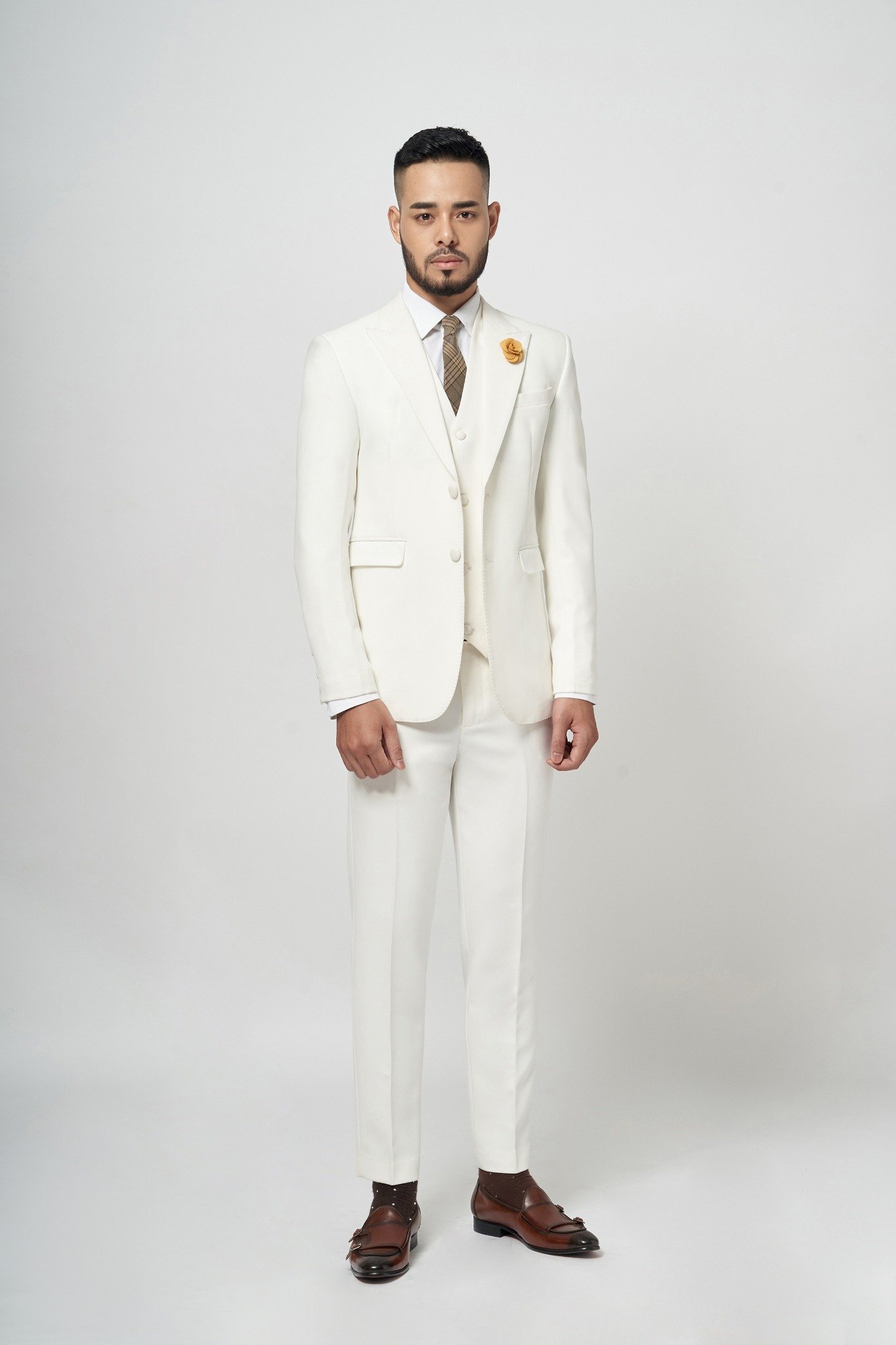ÁO VEST NAM ĐẸP TRẮNG  Maynguyenvn chuyên Comple Veston Suits