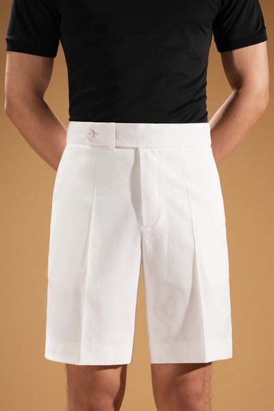 Quần Ngố Màu Trắng Trắng Chun Adam Store - QN010