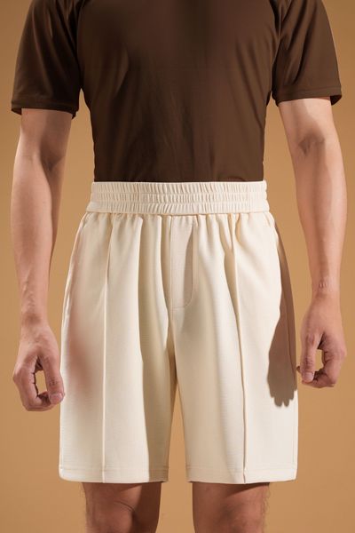 Quần ngố thun màu be Adam Store - QNC006BE