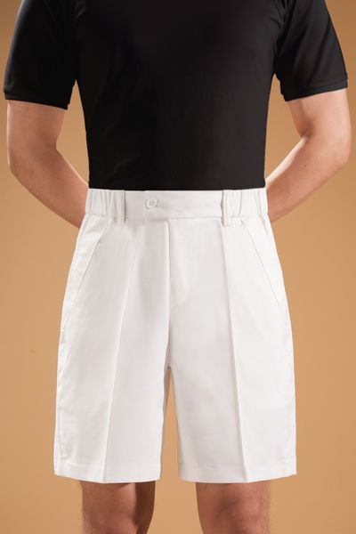 Quần ngố màu trắng trơn Adam Store - QNC007T