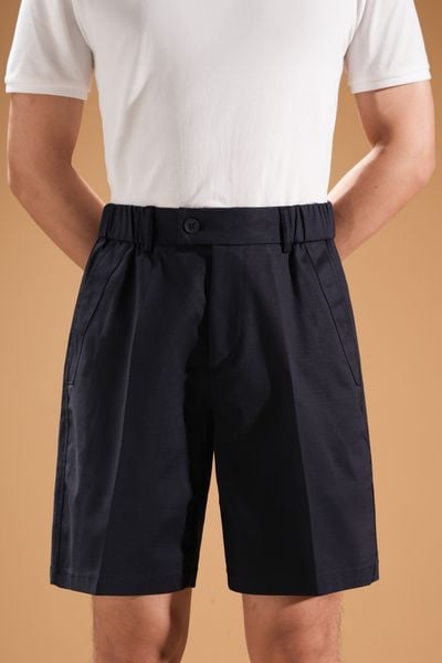 Quần ngố màu xanh tím than trơn Adam Store - QNC007X