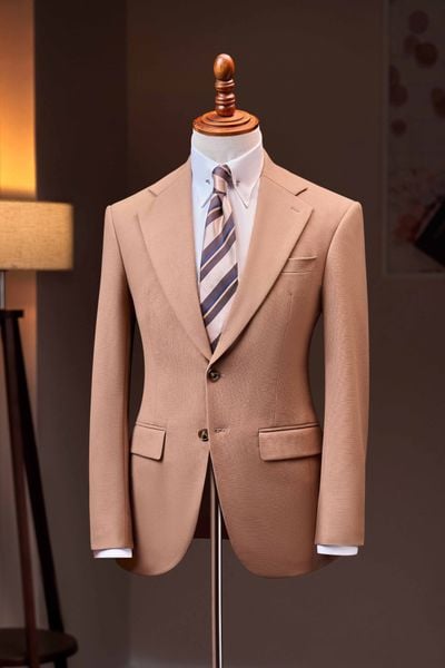 Áo vest nâu nhạt pastel cổ ve khuyết 1 hàng khuy Adam Store - AV410