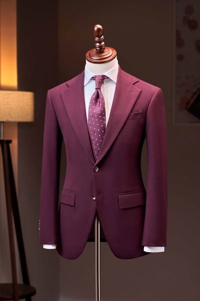 Áo vest đỏ đô pastel cổ ve khuyết 1 hàng khuy Adam Store - AV415