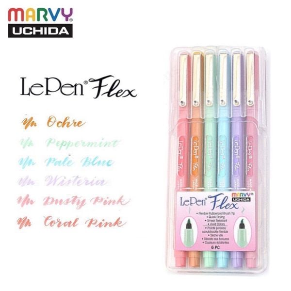  Bút lông đầu cọ linh hoạt Le Pen Flex MARVY 4800 PASTEL 