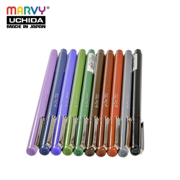  Bút lông kim luyện viết chữ đẹp Marvy Uchida Le Pen 4300 ngòi 0.3mm (màu cơ bản) 