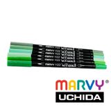  Combo Viết Lông Hai Đầu Marvy 1122 Tone Xanh Lá 