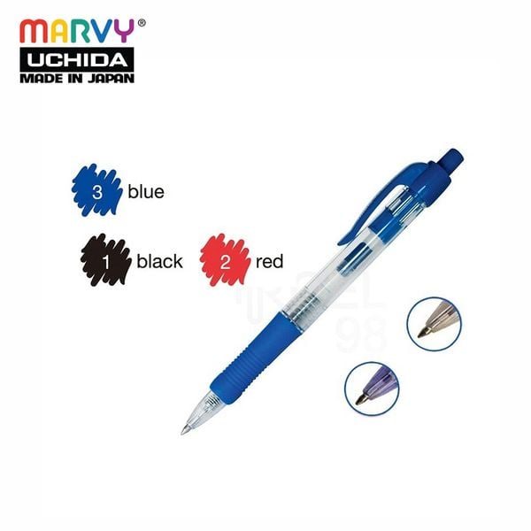  Combo 4 Bút bi bấm mực Đức MARVY RB7 ngòi 0.7 mm 