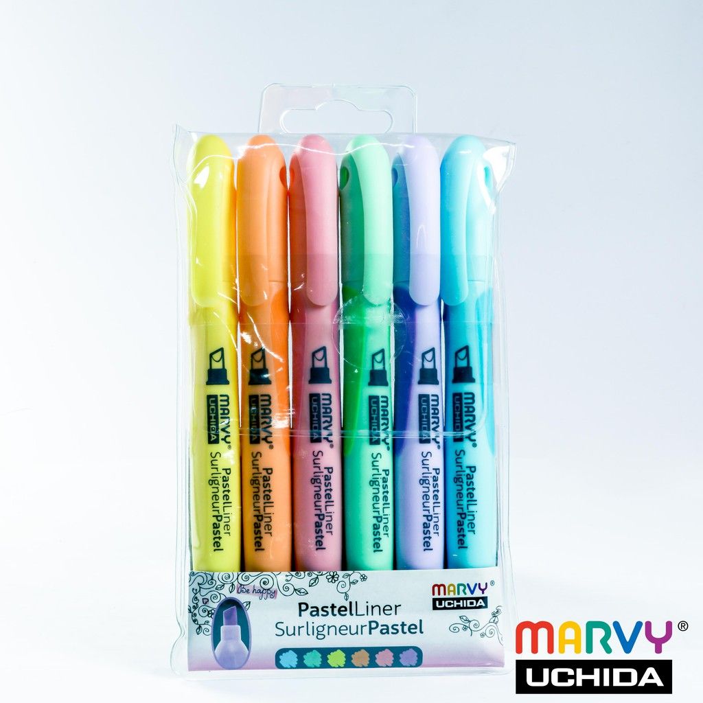  Bút dạ quang MARVY 8000 màu pastel 