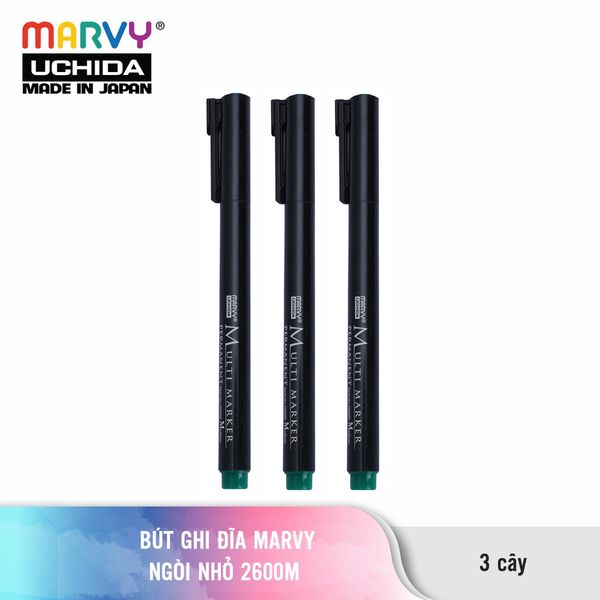  Combo 3 Cây Bút Ghi Đĩa  Marvy Uchida ngòi nhỏ 2600M 