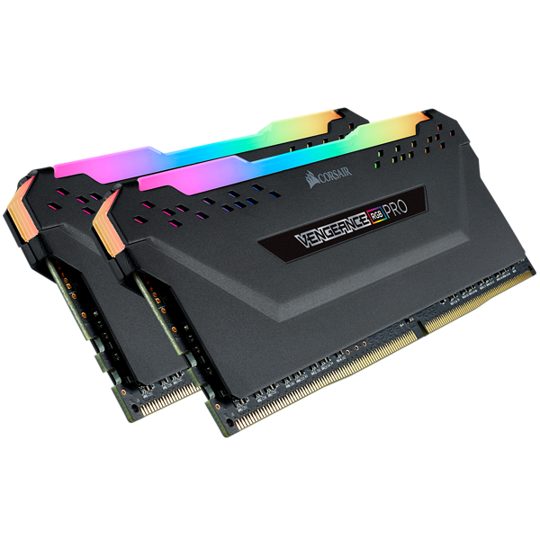 Corsair Vengeance RGB Pro 16GB (2X8GB) DDR4 3000Mhz C16 Black RGB Led