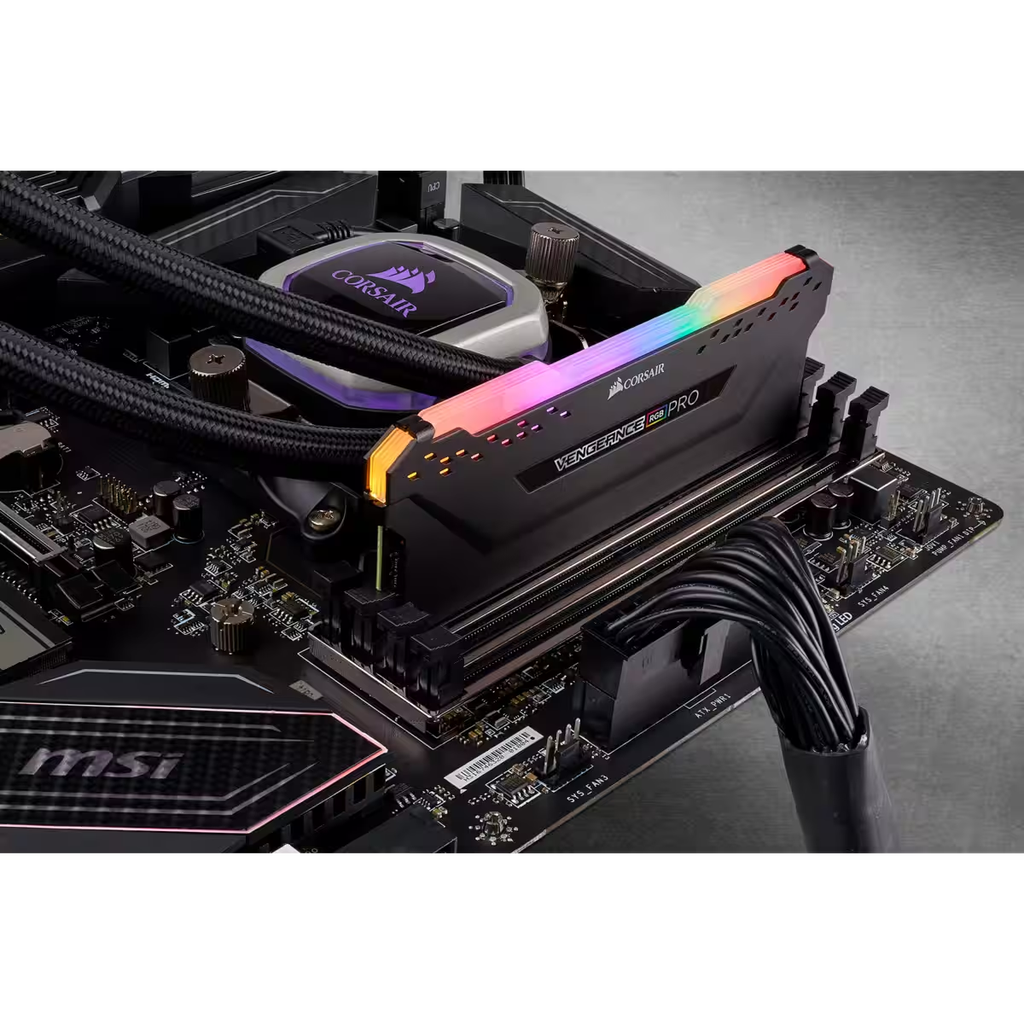 CORSAIR VENGEANCE® RGB PRO 8GB (1 x 8GB) DDR4 DRAM 3200MHz  — Black