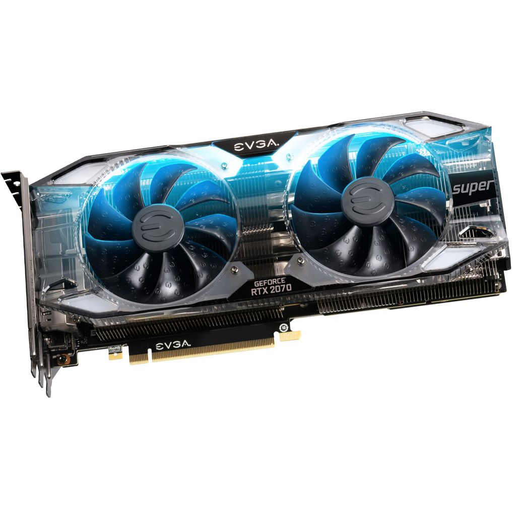 Evga Geforce RTX 2070 Super Xc Ultra, Overclocked, 2.75 Slot Extreme Cool Dual, 70C Gaming, RGB, Metal Backplate, 08G-P4-3173-Kr, 8GB Gddr6