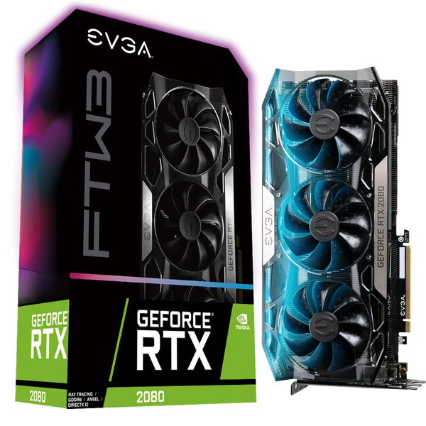 Evga Geforce RTX 2080 Ftw3 Gaming, 08G-P4-2283-Kr, 8GB Gddr6, Icx2 Technology, RGB Led, Metal Backplate