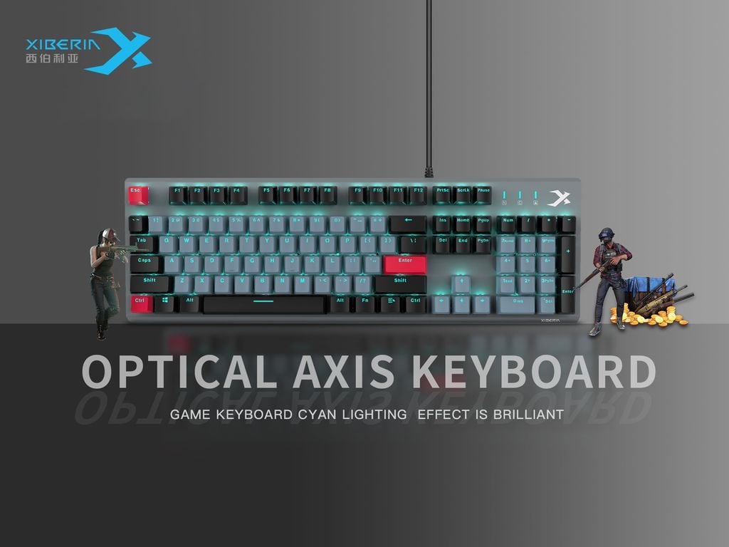 Bàn Phím Cơ XIBERIA XS3100 Blue Ice Blade Mechanical Keyboard
