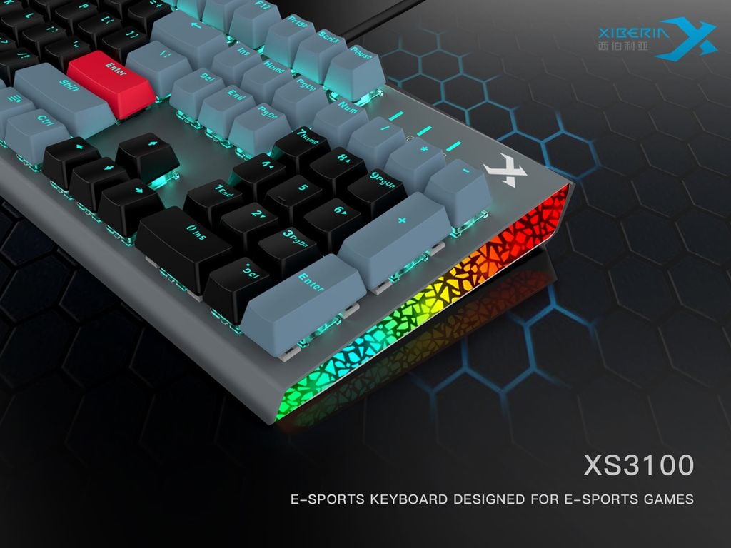Bàn Phím Cơ XIBERIA XS3100 Blue Ice Blade Mechanical Keyboard