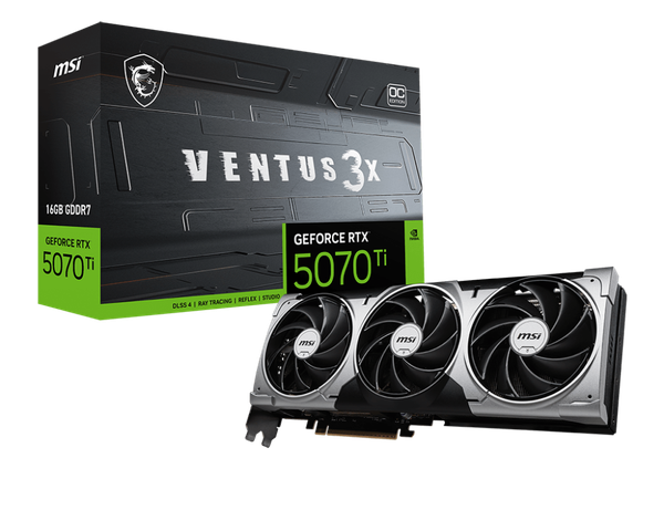 Card màn hình MSI GeForce RTX™ 5070 Ti 16G VENTUS 3X OC