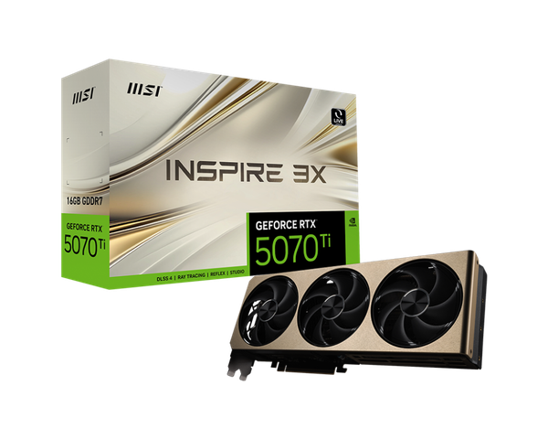 Card màn hình MSI GeForce RTX™ 5070 Ti 16G INSPIRE 3X PLUS