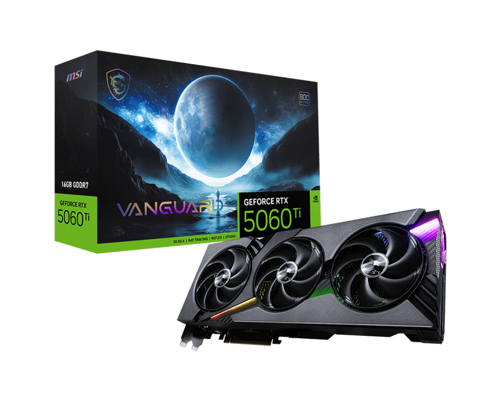 Card màn hình MSI GeForce RTX™ 5060 Ti 16G VANGUARD OC