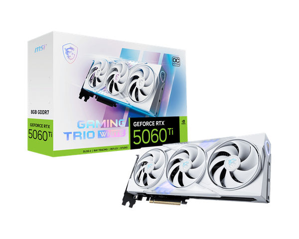 Card màn hình MSI GeForce RTX™ 5060 Ti 8G GAMING TRIO OC WHITE
