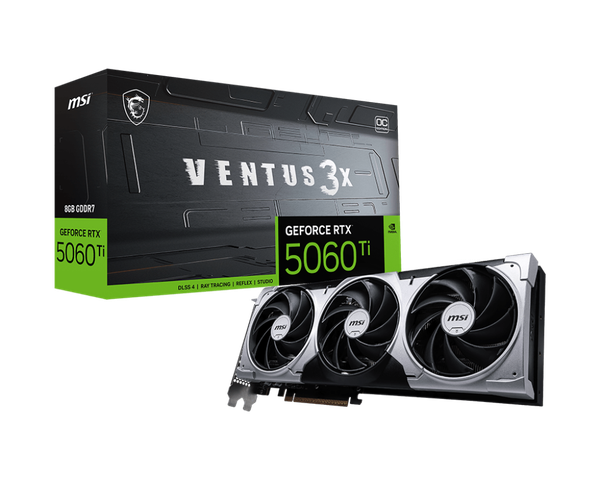 Card màn hình MSI GeForce RTX™ 5060 Ti 8G VENTUS 3X OC