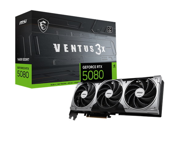 Card màn hình MSI GeForce RTX™ 5080 16G VENTUS 3X