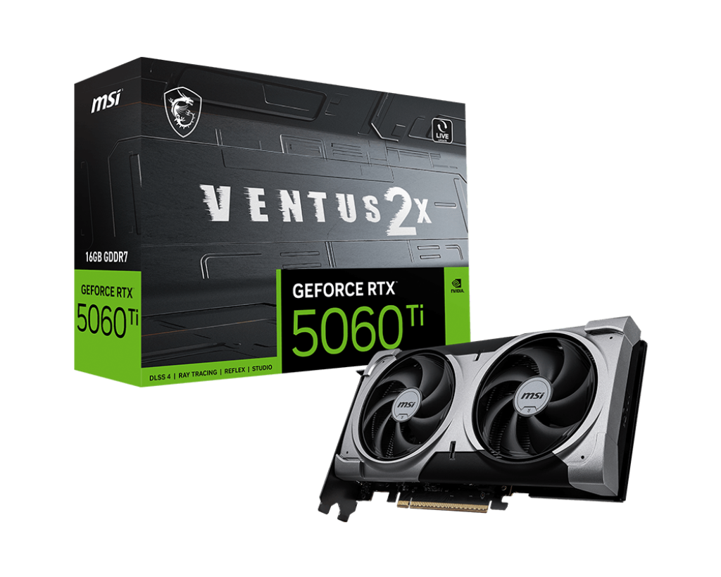 Card màn hình MSI GeForce RTX™ 5060 Ti 16G VENTUS 2X  PLUS