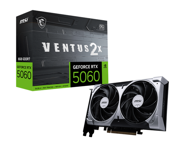 Card màn hình MSI GeForce RTX™ 5060 8G VENTUS 2X OC