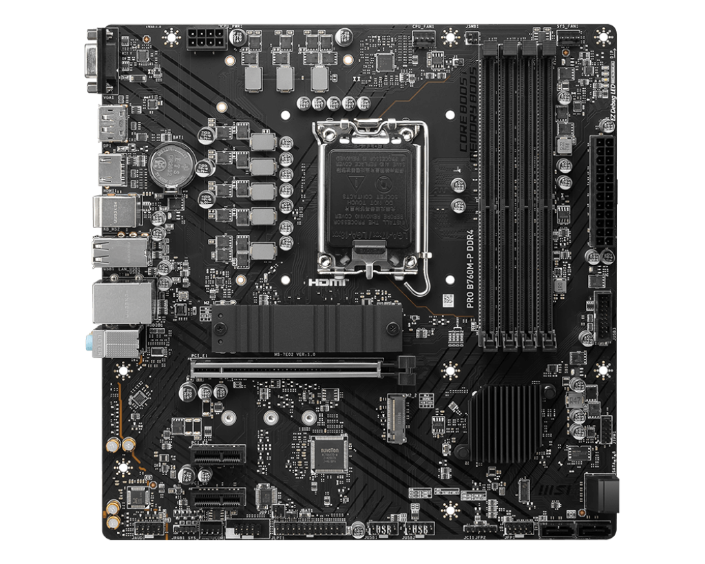 Mainboard MSI PRO B760M-P DDR4 (Intel B760/ LGA 1700/ M-ATX/ 4 khe ram/ DDR4/ Lan)