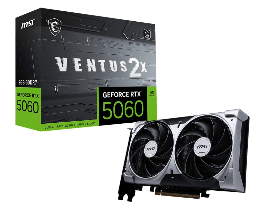 Card màn hình MSI GeForce RTX™ 5060 8G VENTUS 2X OC