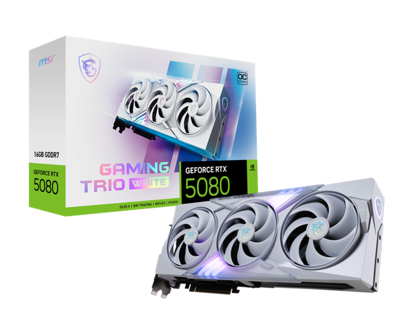 Card màn hình MSI GeForce RTX™ 5080 16G GAMING TRIO OC WHITE