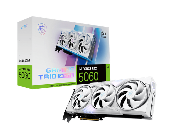 Card màn hình MSI GeForce RTX™ 5060 8G GAMING TRIO OC WHITE
