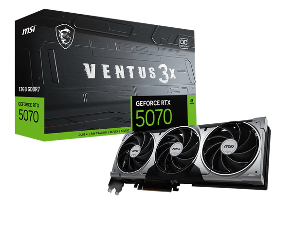 Card màn hình MSI GeForce RTX™ 5070 12G VENTUS 3X OC