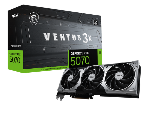 Card màn hình MSI GeForce RTX™ 5070 12G VENTUS 3X