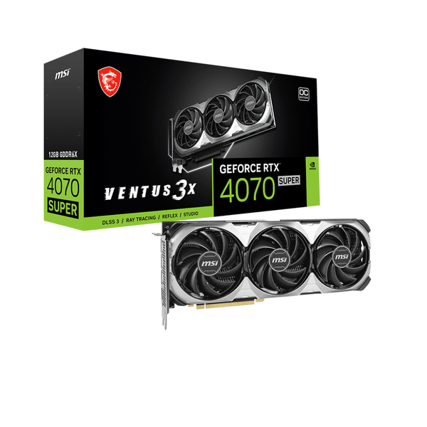 VGA MSI GeForce RTX 4070 SUPER VENTUS 3X 12G OC GDDR6X