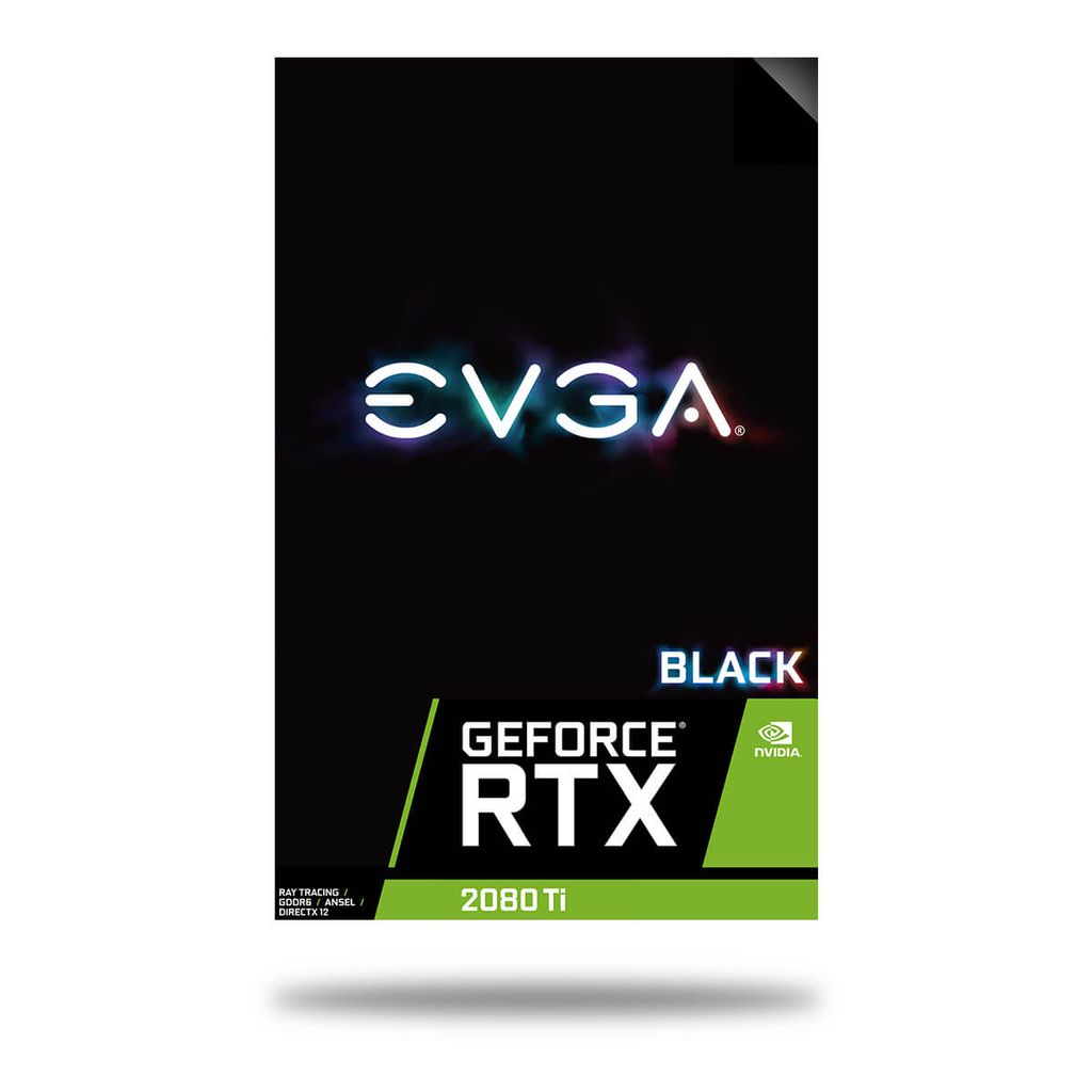 Evga Geforce RTX 2080 Ti Black Edition Gaming, 11G-P4-2281-Kr, 11GB Gddr6, Dual Hdb Fans, RGB Led, Metal Backplate