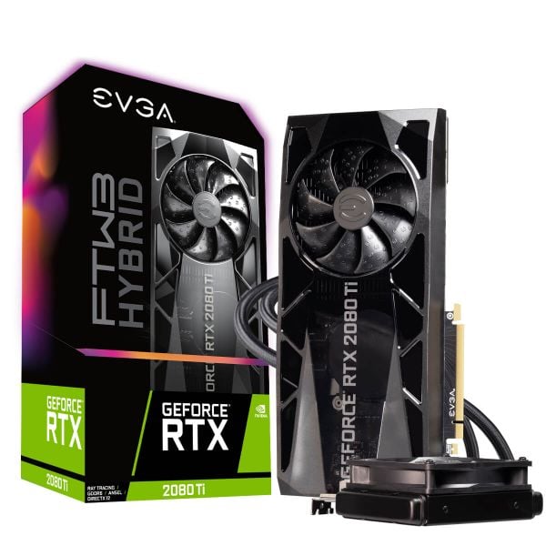 Evga Geforce RTX 2080 Ti Ftw3 Ultra Hybrid Gaming, 11G-P4-2484-Kr, 11GB Gddr6, RGB Led Logo, Icx2 Technology, Metal Backplate