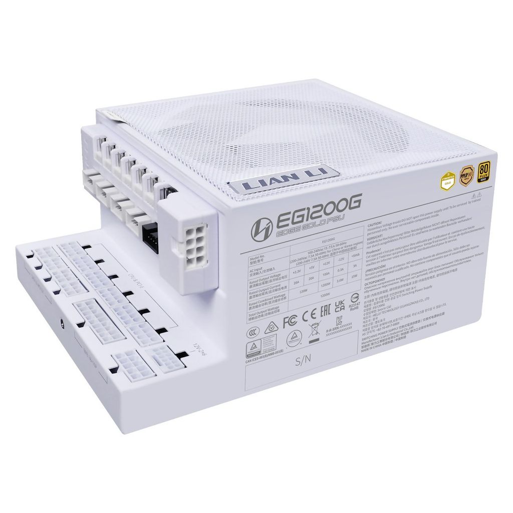 Nguồn Lian Li Edge 1200W - ATX v3.1, 80 Plus GOLD, Full Modular, USB hub included