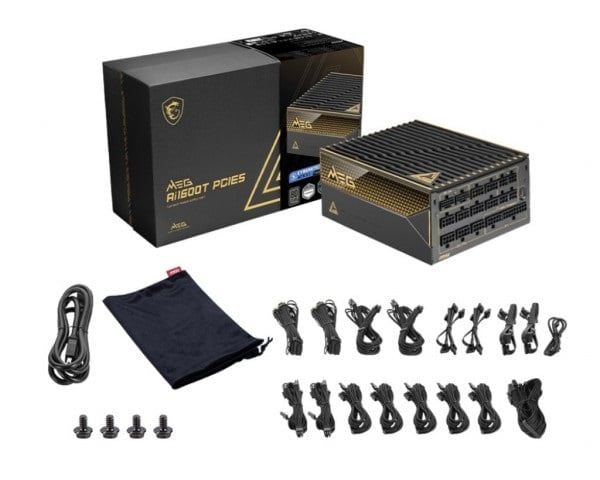 Nguồn máy tính MSI MEG Ai1600T 1600W PCIE5 80 Plus Titanium  ( PCIE 5.1 and ATX 3.1 Ready )